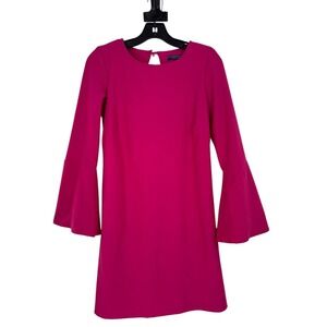 Katherine Way Women's Fuchsia Pink Flute Sleeve Shift Dress‎ Size XS